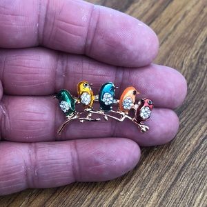 COLORFUL SPRING BIRD BROOCH!!!